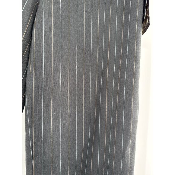 John Paul Richard Women's Capri Cropped Pinstripe Pants Size 4 Black & Blue - Picture 2 of 7